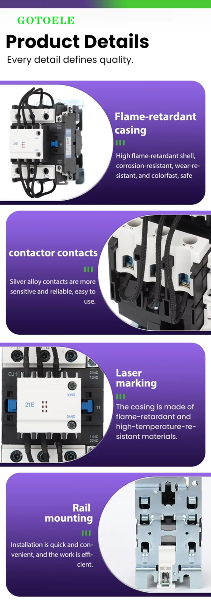 CJ19-65A 21E Capacitor Switching Contactor